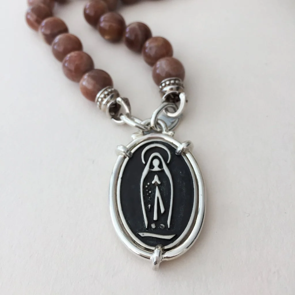 Our Lady of Lourdes Medal Pendant - Image 3