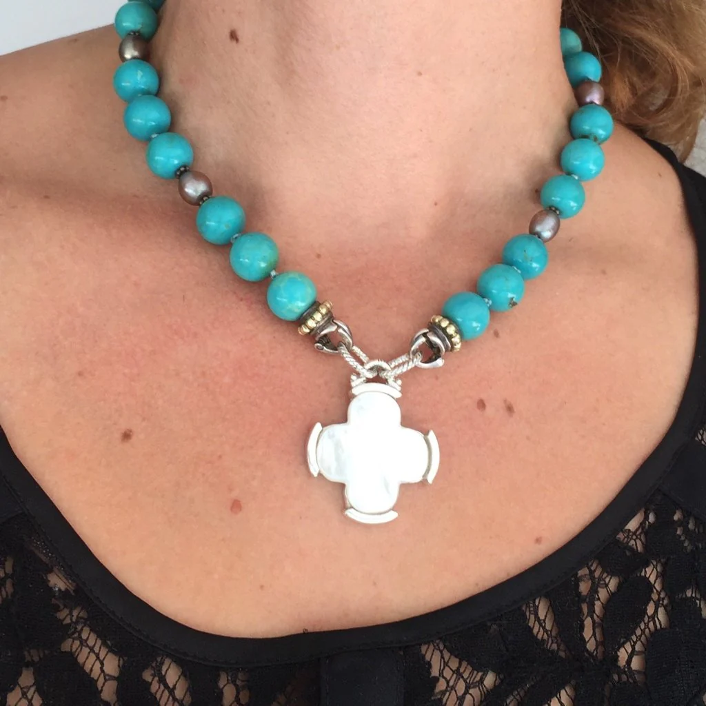 Rounded Mother of Pearl Cross - Image 3