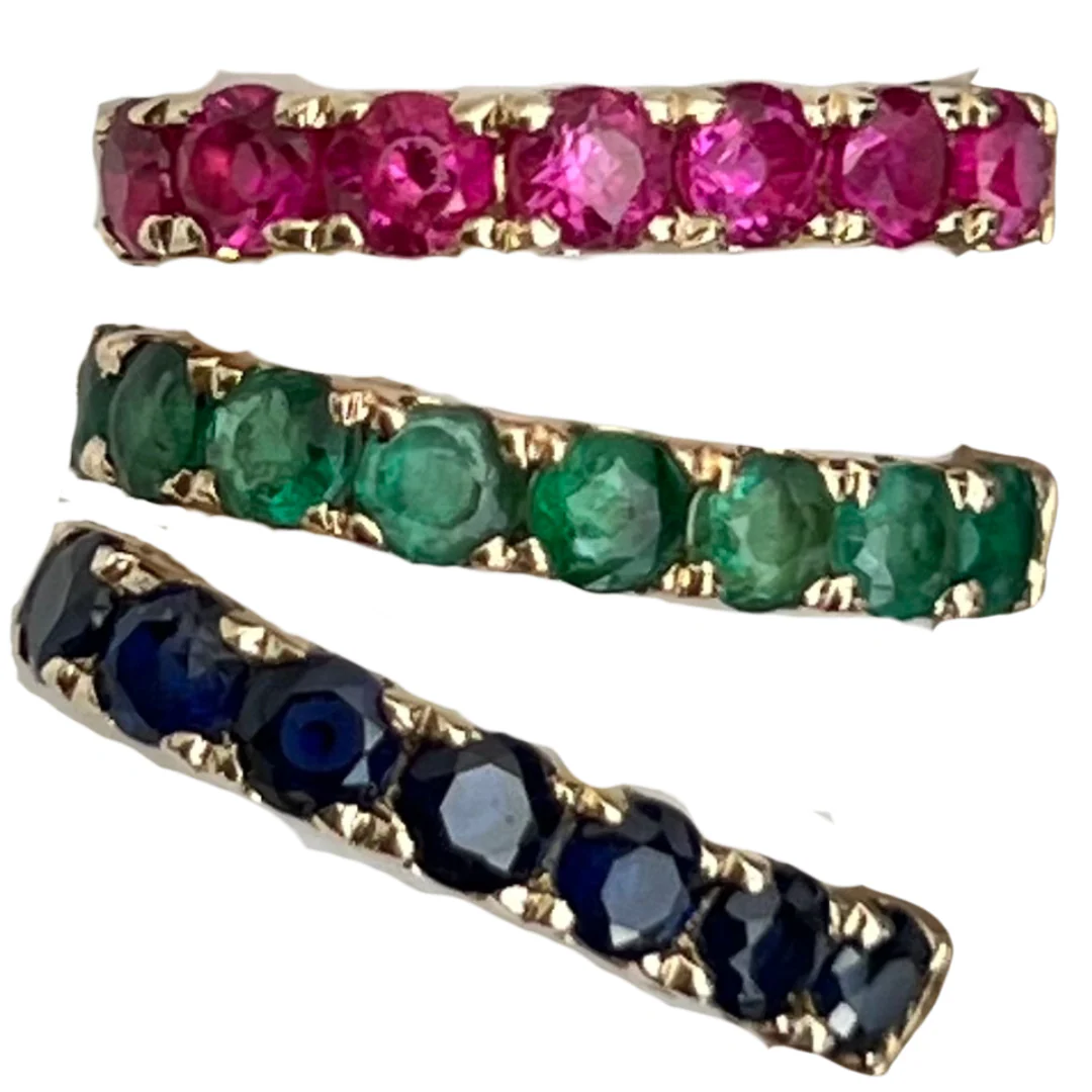 Single Row Precious Stones Earcuff Earring - Image 4